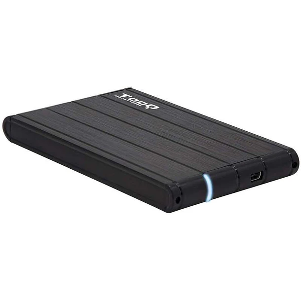 Tooq Carcasa Externa HDD/SDD 2.5" hasta 9,5mm SATA USB 3.0 - Color Negro