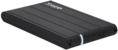 Tooq Carcasa Externa HDD/SDD 2.5" hasta 9,5mm SATA USB 3.0 - Color Negro