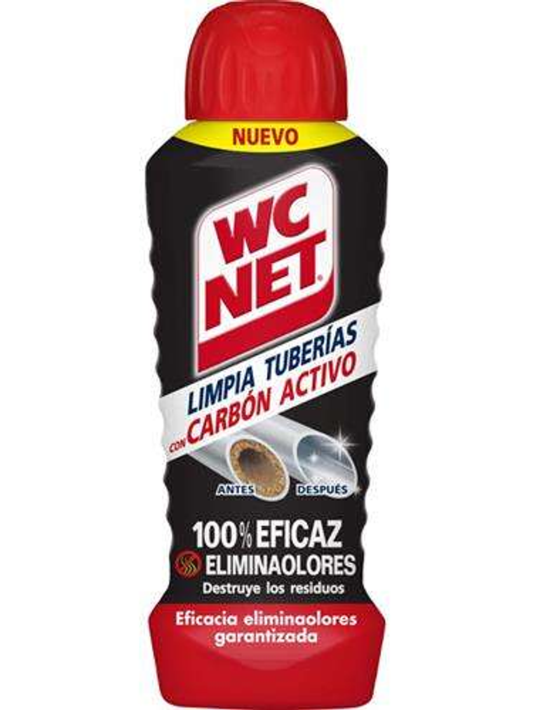 Wc Net Limpia Tuberias con Carbon Activo 700ml - Gel Denso de Accion Inmediata - Perfume Mentolado 1