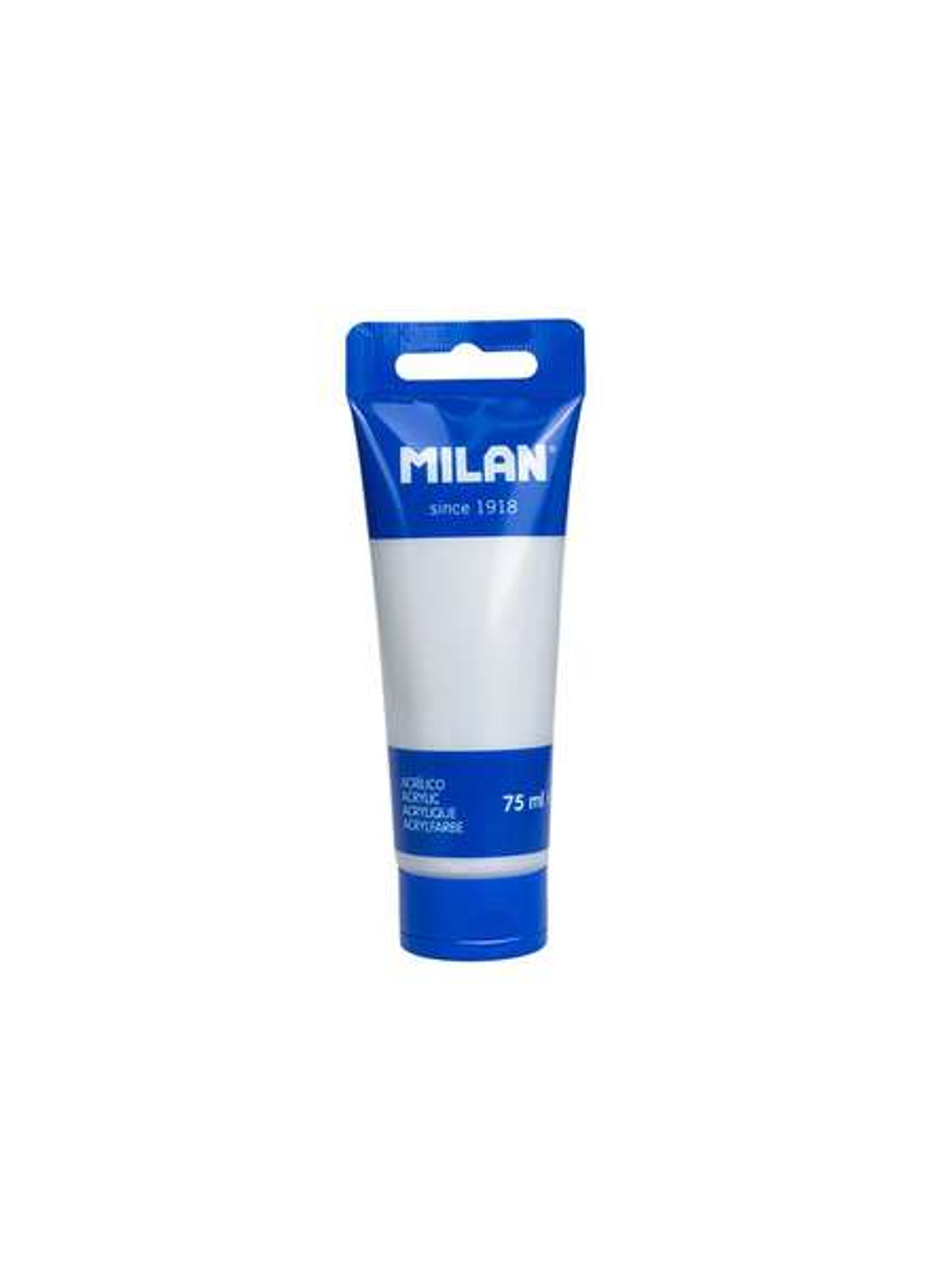Milan Tubo de Pintura Acrilica 75ml - Pigmentos de Alta Calidad - Mezclable - Color Plata 1