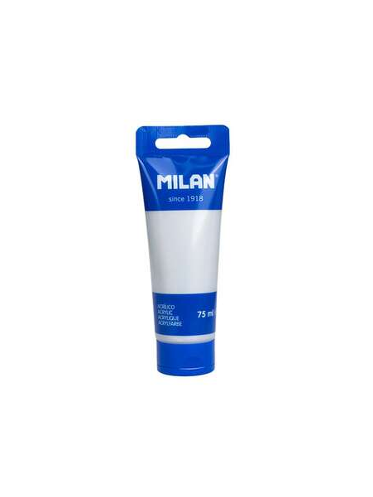 Milan Tubo de Pintura Acrilica 75ml - Pigmentos de Alta Calidad - Mezclable - Color Plata 1