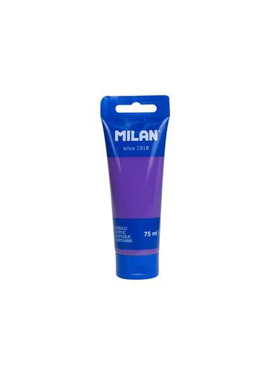 Milan Tubo de Pintura Acrilica 75ml - Pigmentos de Alta Calidad - Mezclable - Color Violeta 1