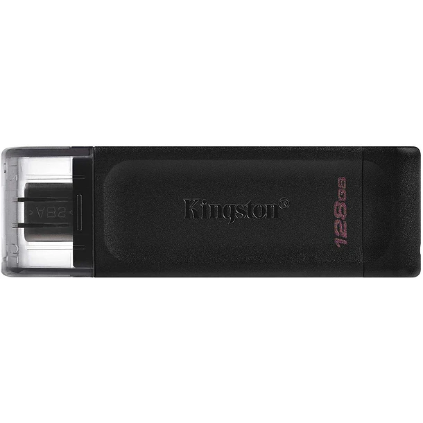 Kingston DataTraveler 70 Memoria USB Tipo C 128GB - USB-C 3.2 Gen 1 - Con Tapa - Color Negro (Pendrive)