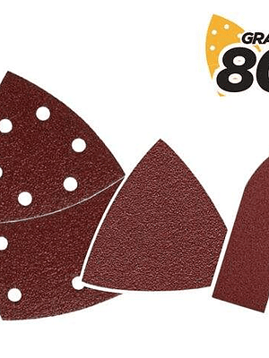 Blim Pack de 9 Lijas con Velcro para Lijadora BL0137 - Grano 80 - 3 Formatos