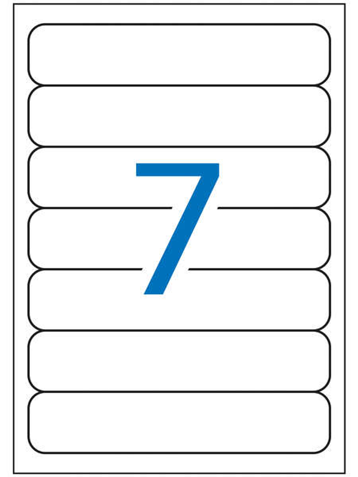 Apli Pack de 175 Etiquetas para Archivo 190x38mm - 25 Hojas x 7 Etiquetas - Cantos Romos - Adhesivo Permanente - Color Blanco 1