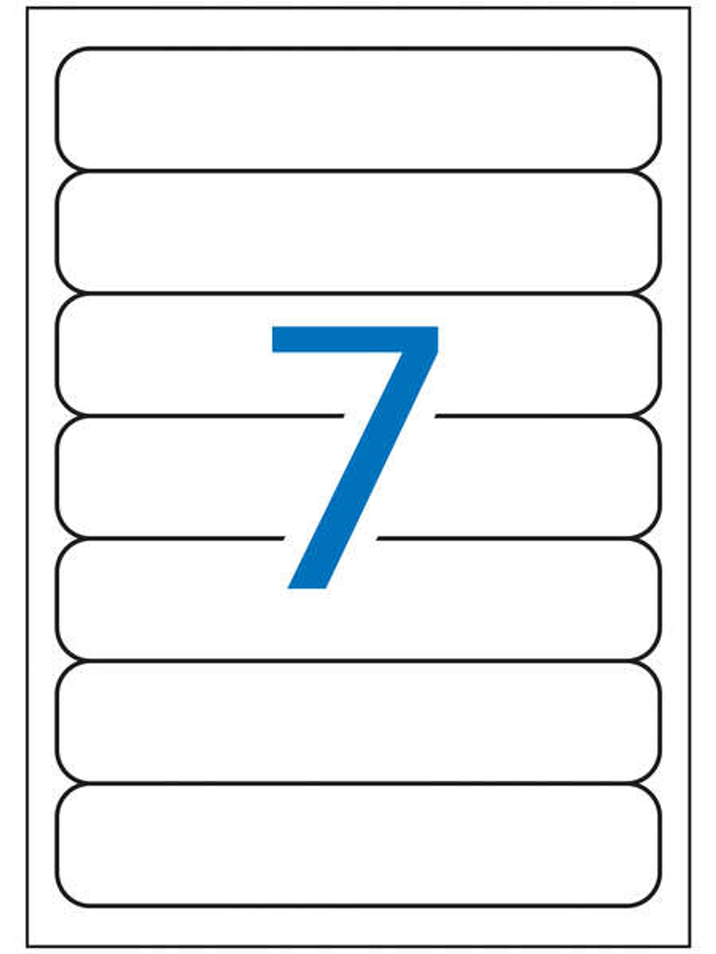 Apli Pack de 175 Etiquetas para Archivo 190x38mm - 25 Hojas x 7 Etiquetas - Cantos Romos - Adhesivo Permanente - Color Blanco 1