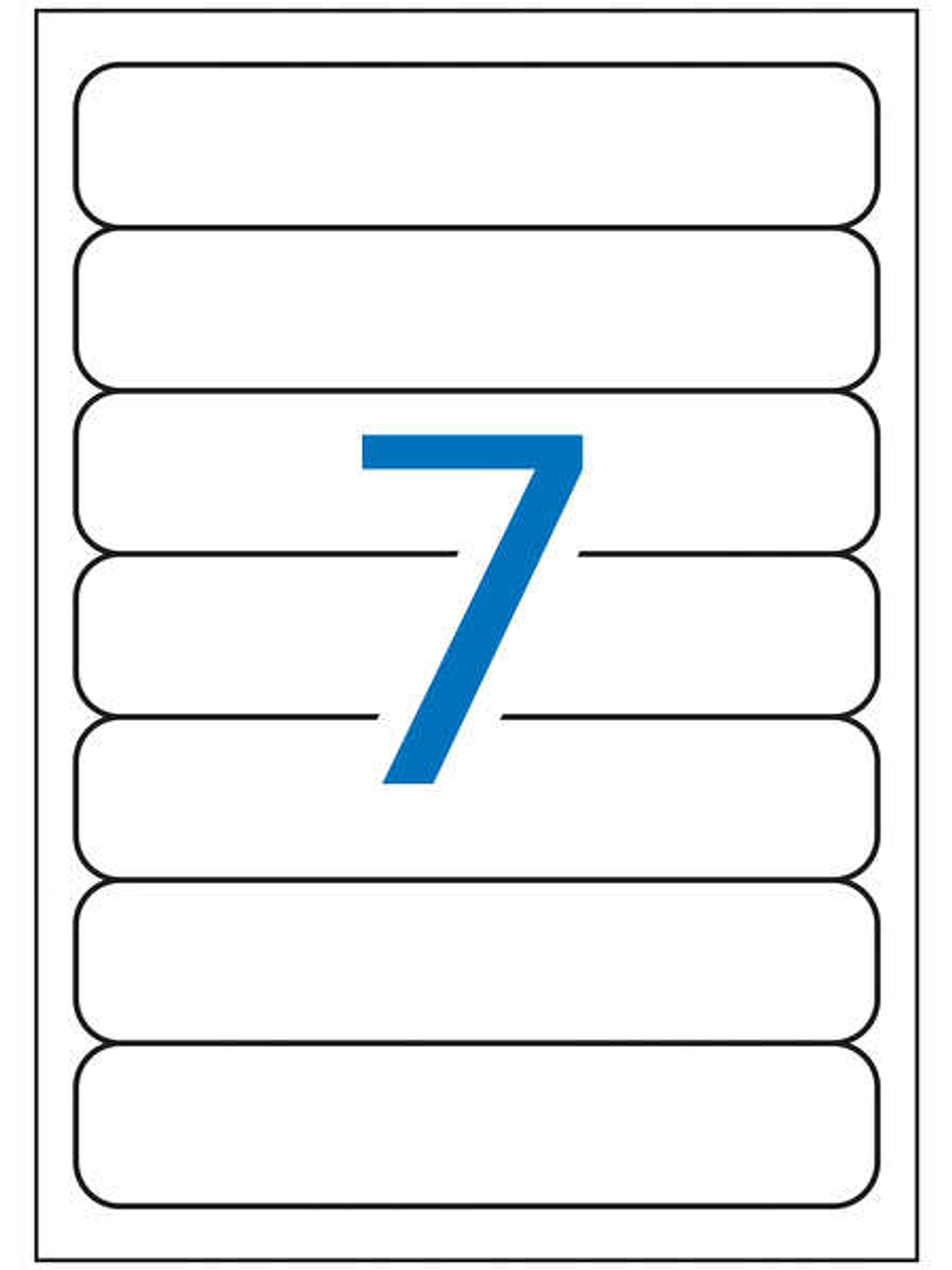 Apli Pack de 175 Etiquetas para Archivo 190x38mm - 25 Hojas x 7 Etiquetas - Cantos Romos - Adhesivo Permanente - Color Blanco 1