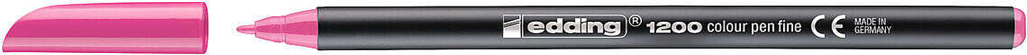 Edding 1200 Rotulador - Punta Redonda - Trazo 1mm - Tinta con Base de Agua - Color Rosa 1