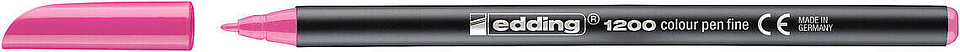 Edding 1200 Rotulador - Punta Redonda - Trazo 1mm - Tinta con Base de Agua - Color Rosa 1