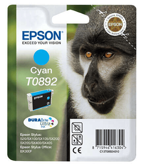 Epson T0892 Cyan Cartucho de Tinta Original - C13T08924011