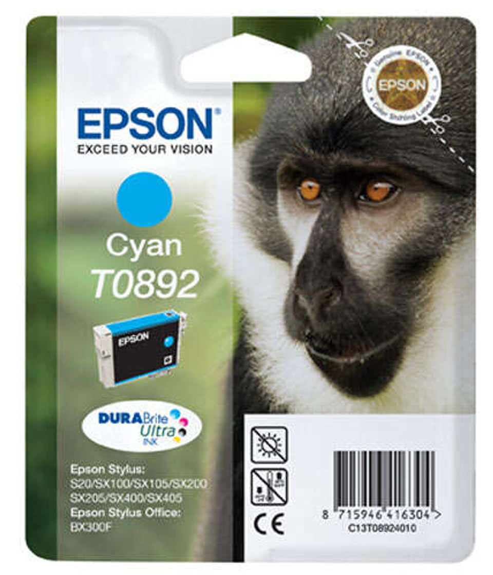 Epson T0892 Cyan Cartucho de Tinta Original - C13T08924011 1