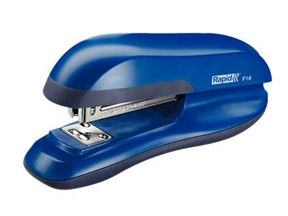 Rapid F16 Grapadora de Sobremesa - Hasta 30 Hojas - Grapado Abierto, Cerrado y Clavado - Color Azul 1