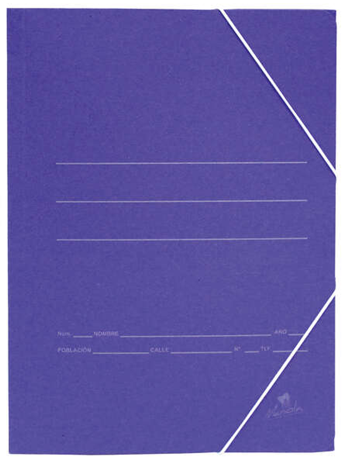 Mariola Carpeta de Carton Sencilla Folio 500gr/m2 - Medidas 34x25x1cm - Cierre con Goma Elastica - Color Azul mate 1