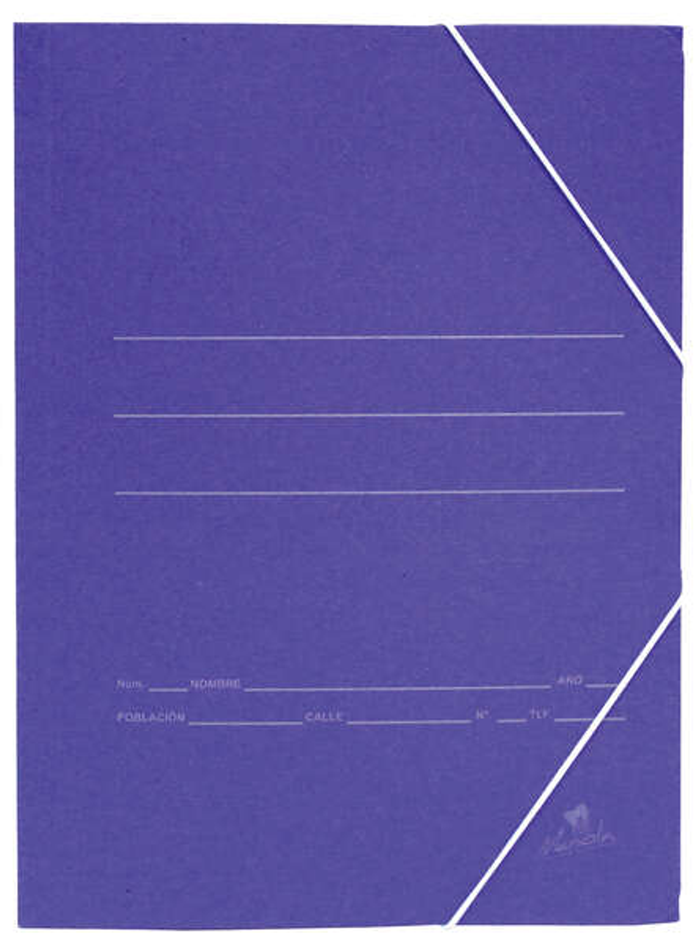 Mariola Carpeta de Carton Sencilla Folio 500gr/m2 - Medidas 34x25x1cm - Cierre con Goma Elastica - Color Azul mate 1