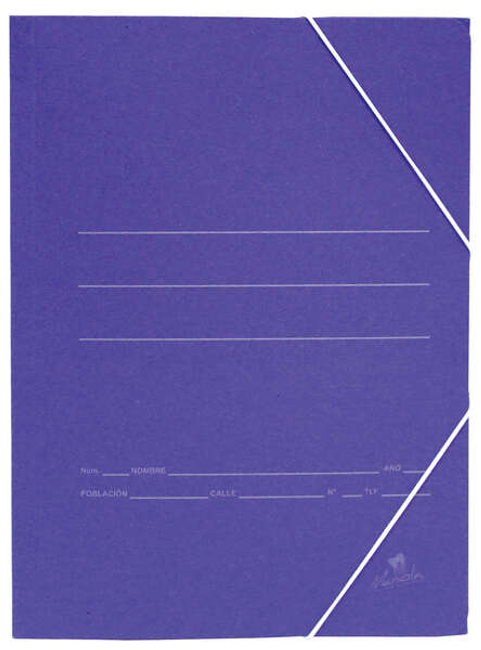 Mariola Carpeta de Carton Sencilla Folio 500gr/m2 - Medidas 34x25x1cm - Cierre con Goma Elastica - Color Azul mate 1