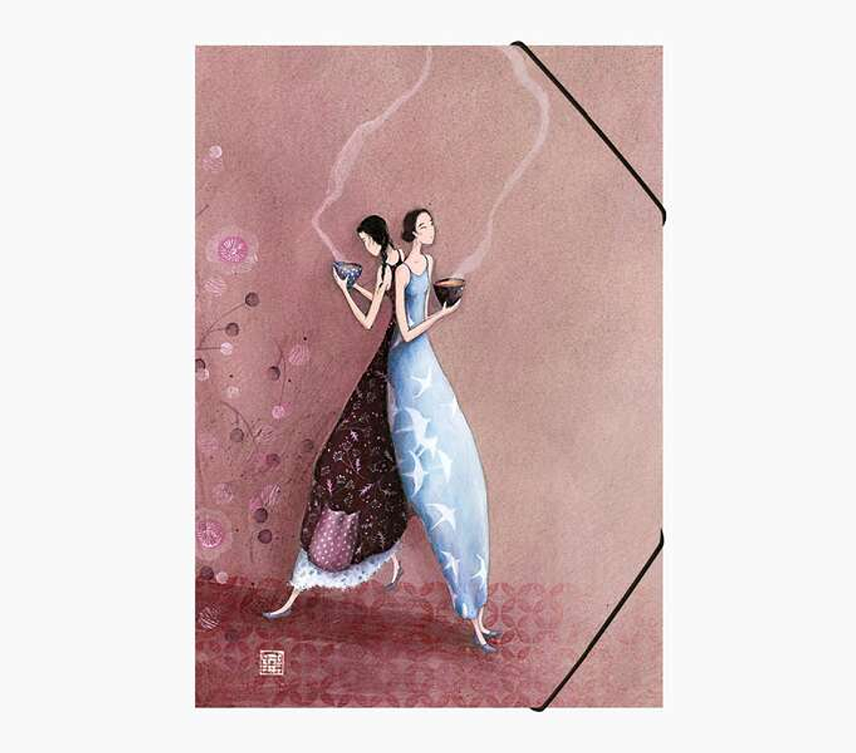 Pictura Gaëlle Boissonnard Carpeta con Cierre de Gomas - para Formato A4 - Cierre con Goma Elastica Redonda - Ideal para Organizar Documentos 1