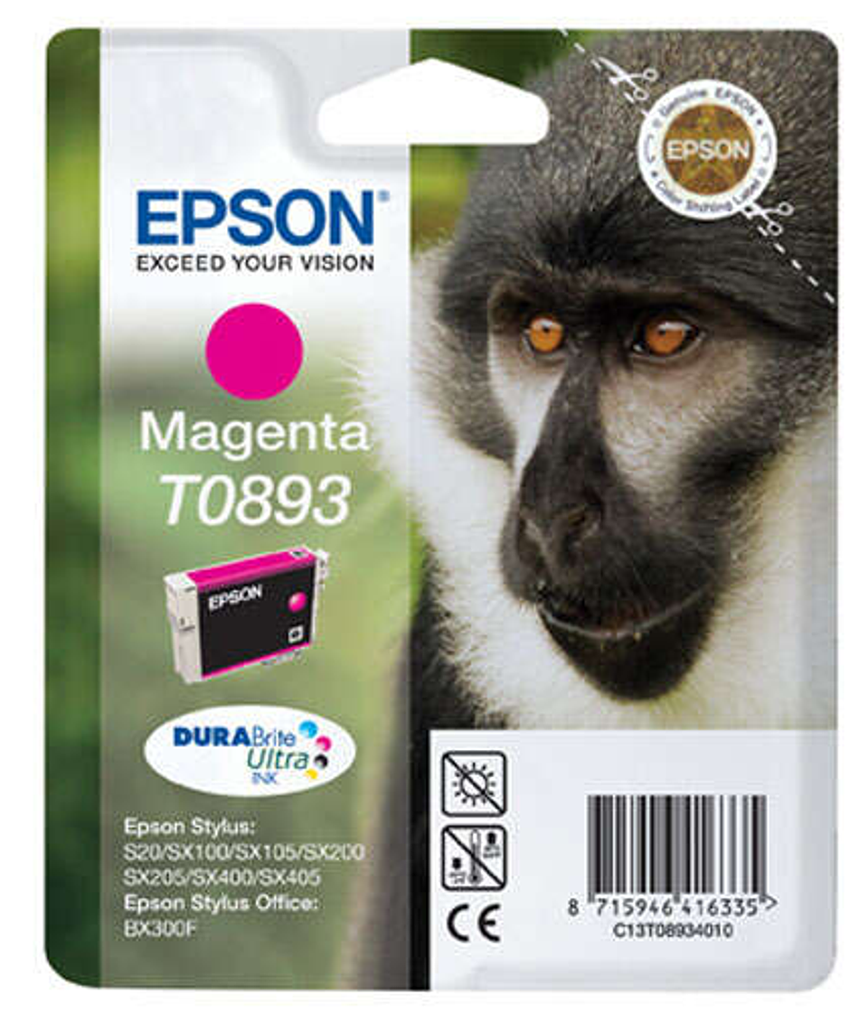 Epson T0893 Magenta Cartucho de Tinta Original - C13T08934011 1