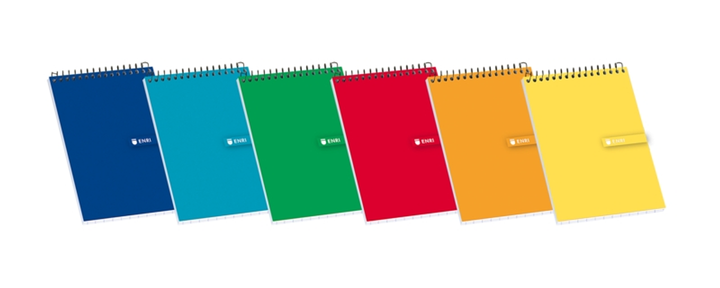 Enri Bloc de Notas Espiral Tapa Blanda 16º 4x4 - Hojas Cuadriculadas - Tamaño Compacto - Ideal para Apuntes y Dibujos 1