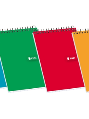 Enri Bloc de Notas Espiral Tapa Blanda 16º 4x4 - Hojas Cuadriculadas - Tamaño Compacto - Ideal para Apuntes y Dibujos