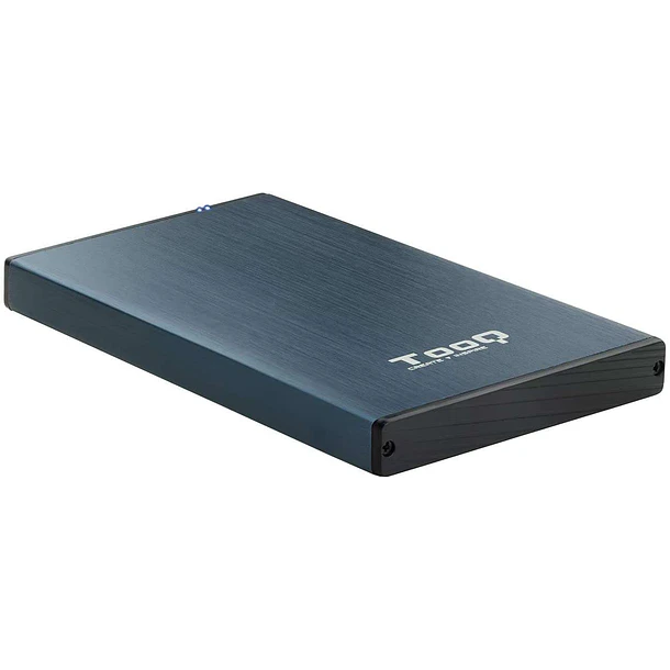 Tooq Carcasa Externa HDD/SDD 2.5" hasta 9,5mm SATA USB 3.0 - Color Azul Marino Metalizado