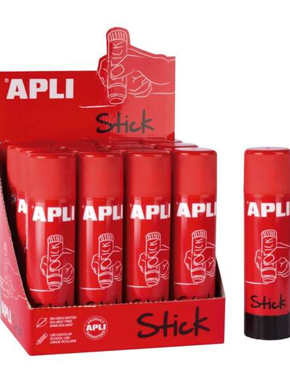 Apli Barra de Pegamento Adhesivo 21g - No Toxica - Secado Instantaneo - No Arruga o Humedece el Papel - Apto para Uso Escolar 1