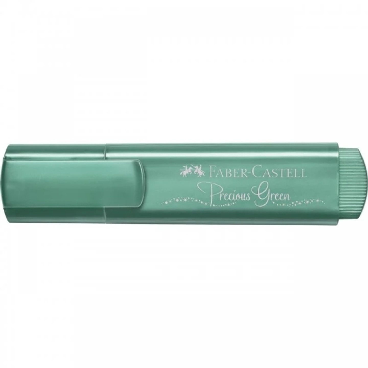 Faber-Castell Textliner 46 Metallic Marcador Fluorescente - Punta Biselada - Trazo entre 1mm y 5mm - Tinta con Base de Agua - Color Verde Metalico 1