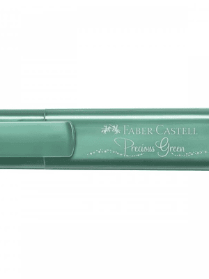 Faber-Castell Textliner 46 Metallic Marcador Fluorescente - Punta Biselada - Trazo entre 1mm y 5mm - Tinta con Base de Agua - Color Verde Metalico