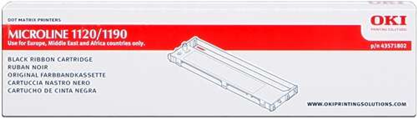 OKI ML1120/ML1190 Negra Cinta Matricial Original - 43571802 1