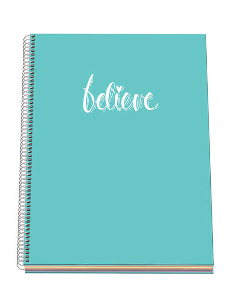 Dohe Serie Pastel Cuaderno con Espiral - Tamaño A4 de 100 Hojas 90gr - Hojas Microperforadas con 4 Taladros - Cuadricula 5mm - Color Verde Pastel 1