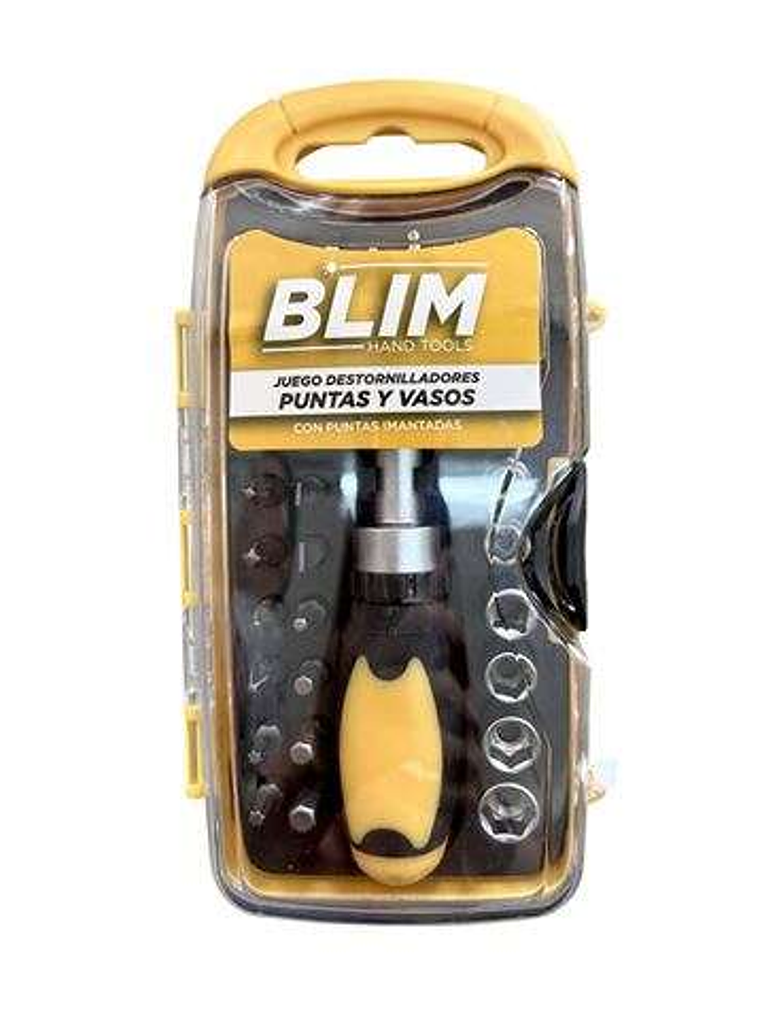 Blim Juego 30 Piezas Destornilladores, Puntas y Vasos 1