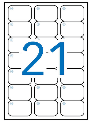 Apli Etiquetas Blancas Especial Congelador 63.5 x 38.1mm 10 Hojas