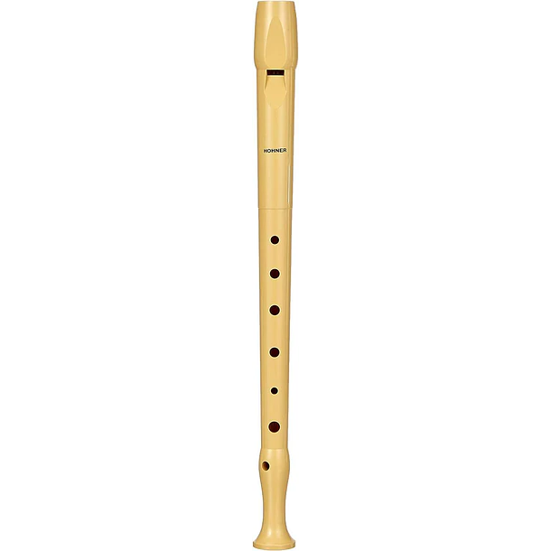 Hohner Flauta Dulce - Fabricada en Plastico - Ideal para los mas Pequeños - Incluye Funda - Color Crema