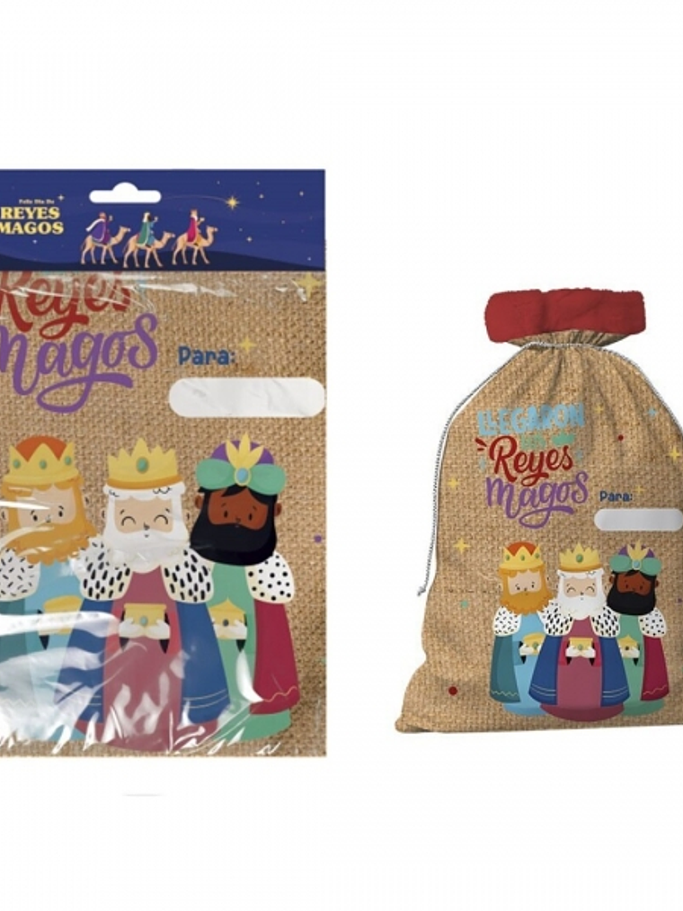 Bismark Saco para Regalos con Diseño de Reyes Magos - Etiqueta para Personalizarlo 1