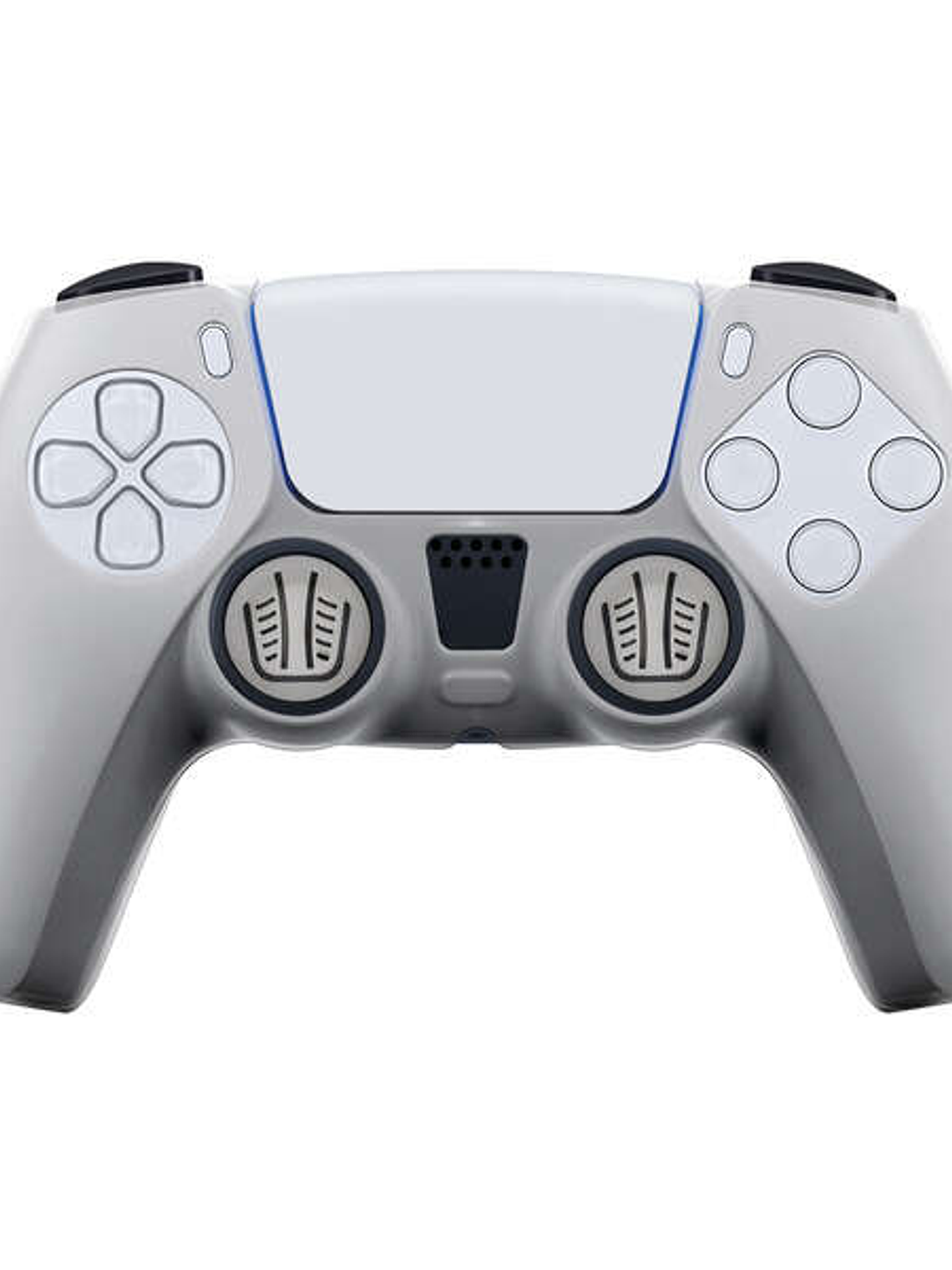 FR-TEC Funda de Silicona Transparente + Grips para Dualsense PS5 - Proteccion sin Alterar el Aspecto - Mejora el Agarre y Evita Manos Sudorosas - Incl 1