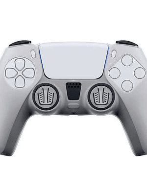 FR-TEC Funda de Silicona Transparente + Grips para Dualsense PS5 - Proteccion sin Alterar el Aspecto - Mejora el Agarre y Evita Manos Sudorosas - Incl