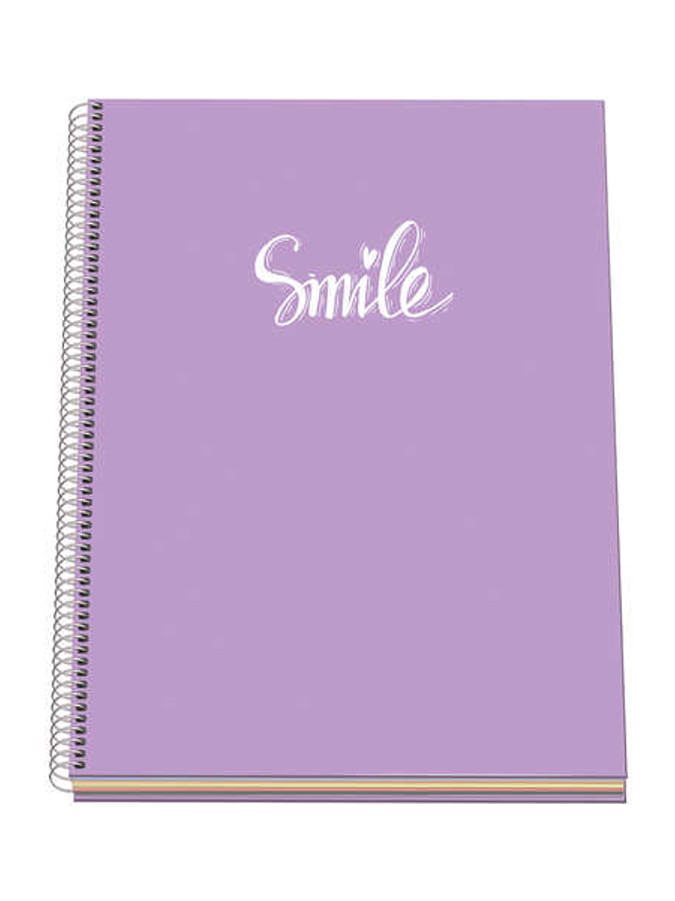Dohe Serie Pastel Cuaderno con Espiral - Tamaño A4 de 100 Hojas 90gr - Hojas Microperforadas con 4 Taladros - Cuadricula 5mm - Color Morado Pastel 1