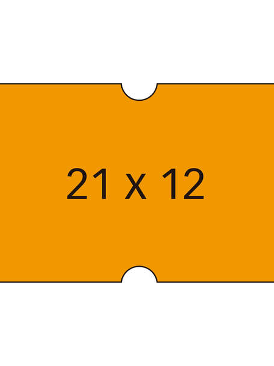 Apli Etiquetas Naranjas 21x12mm para Maquinas de Precios de 1 Linea - Pack de 6 Rollos con 1000 Etiquetas/Rollo - Adhesivo Removible y Cantos Rectos - 1