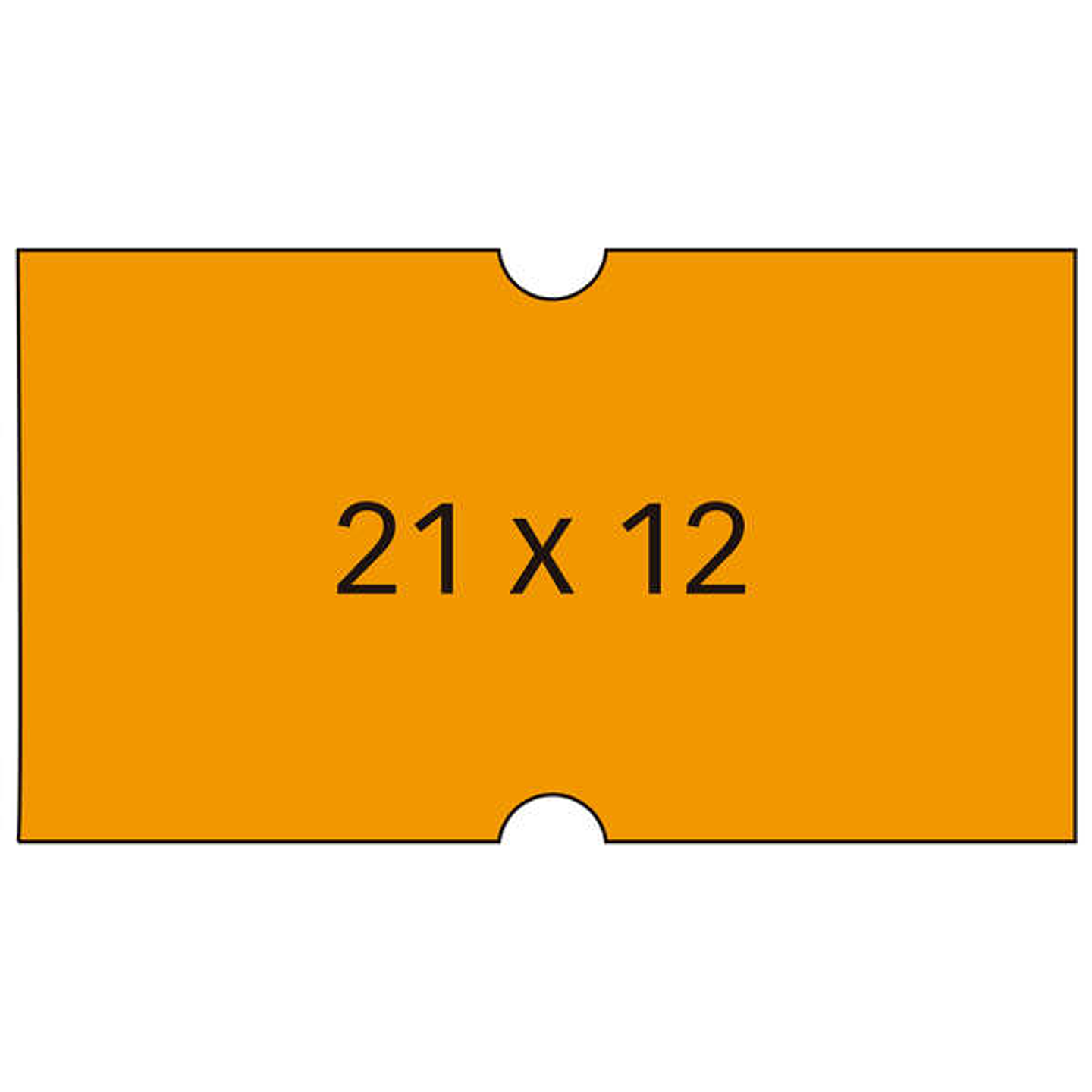 Apli Etiquetas Naranjas 21x12mm para Maquinas de Precios de 1 Linea - Pack de 6 Rollos con 1000 Etiquetas/Rollo - Adhesivo Removible y Cantos Rectos - 1