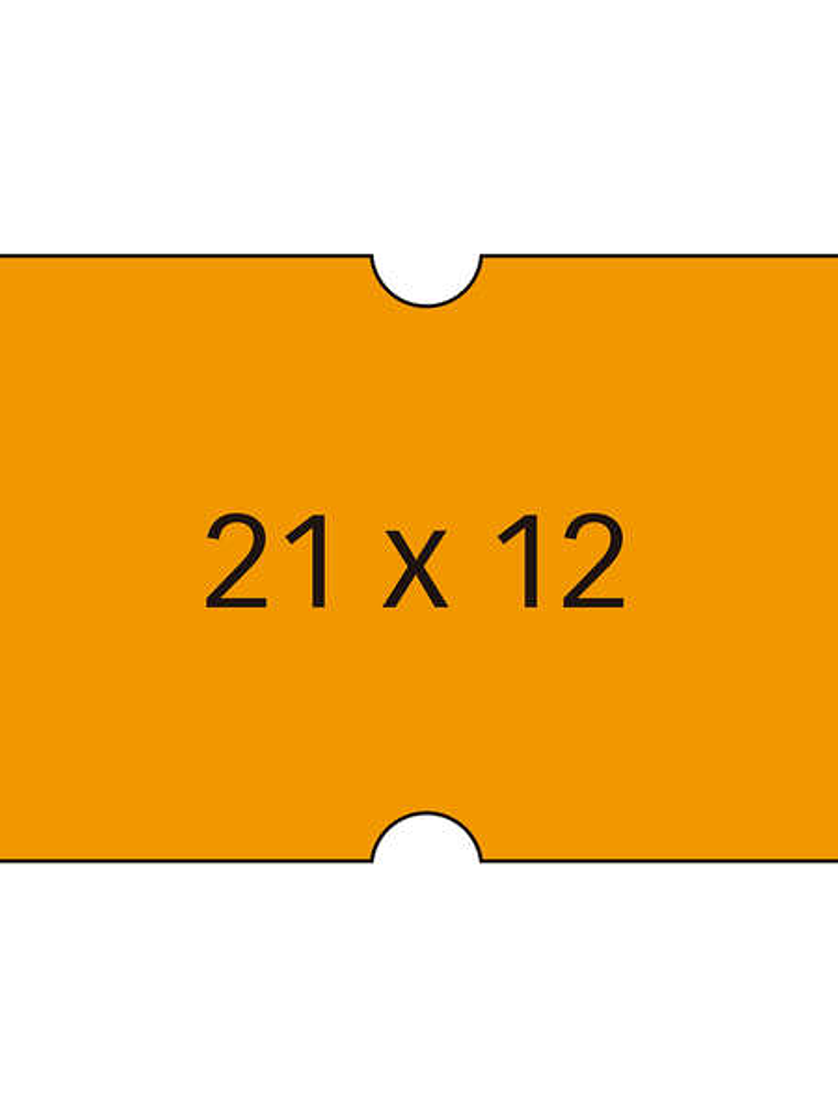 Apli Etiquetas Naranjas 21x12mm para Maquinas de Precios de 1 Linea - Pack de 6 Rollos con 1000 Etiquetas/Rollo - Adhesivo Removible y Cantos Rectos - 1