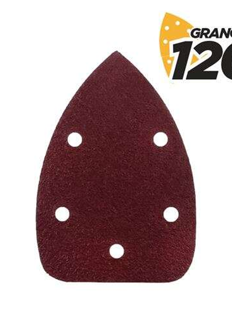 Blim Pack de 10 Lijas con Velcro para Lijadora BL0124 - Grano 120 - Formato Triangular 1
