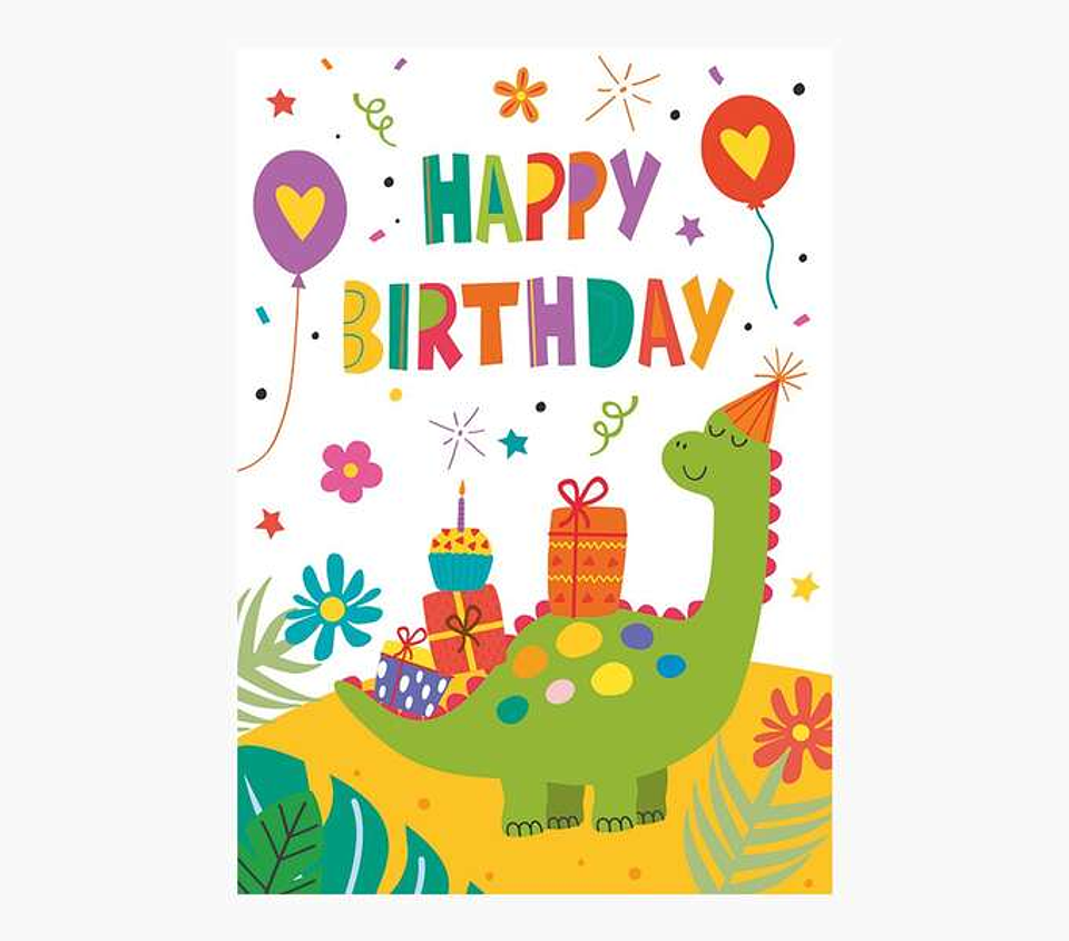 Pictura Tarjeta Zig-Zag - 15x22cm - Tematica Dinosaurios - Triptica sin Envoltorio - Incluye Sobre Blanco - Papel con Certificacion FSC 1