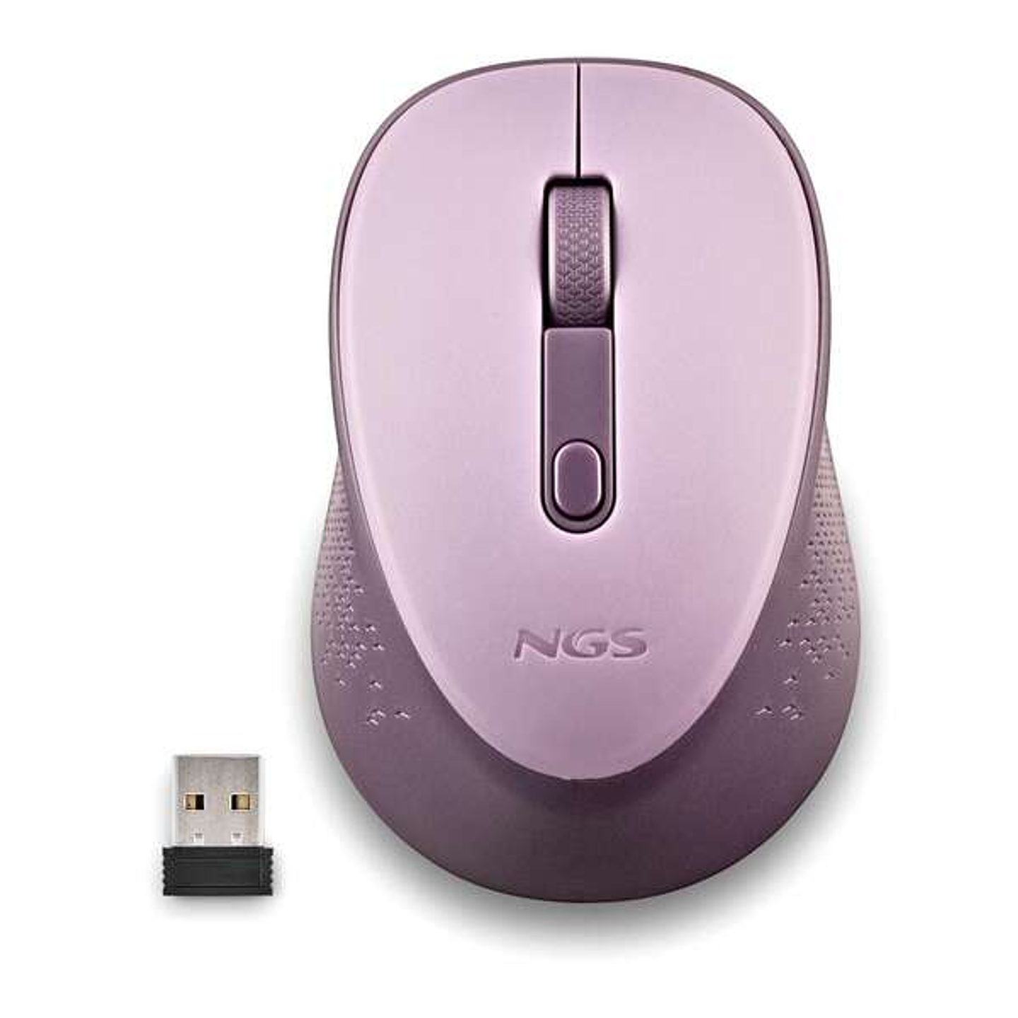 NGS Dew Lilac Raton Inalambrico USB 1600dpi - 3 Botones - Uso Diestro - Color Lila 1