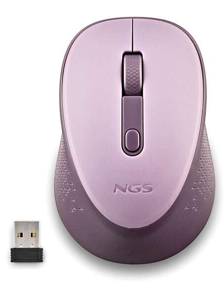 NGS Dew Lilac Raton Inalambrico USB 1600dpi - 3 Botones - Uso Diestro - Color Lila 1