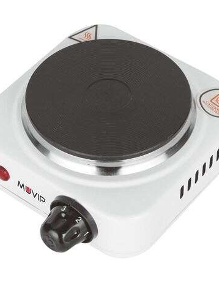Muvip Cocina Electrica de 1 Placa 500W - 5 Niveles de Potencia - Termostato con Sistema de Seguridad 1