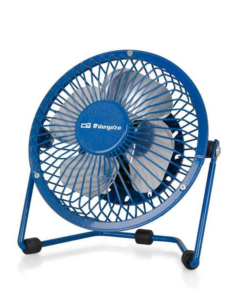 Orbegozo PW 1026 Mini Ventilador de Sobremesa - Potente y Silencioso - Conexion USB 2 en 1 - Aspas Metalicas de 10cm 1