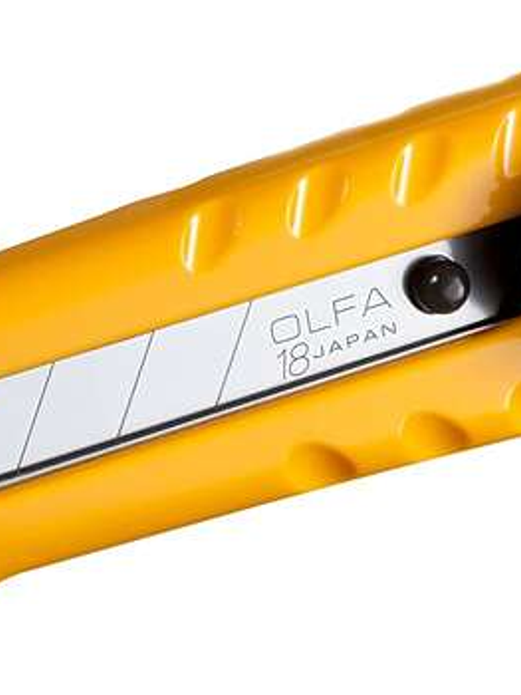 Olfa L-1 Cutter con Bloqueo de Trinquete - Empuñadura de Plastico - Canal de Acero Inoxidable 1