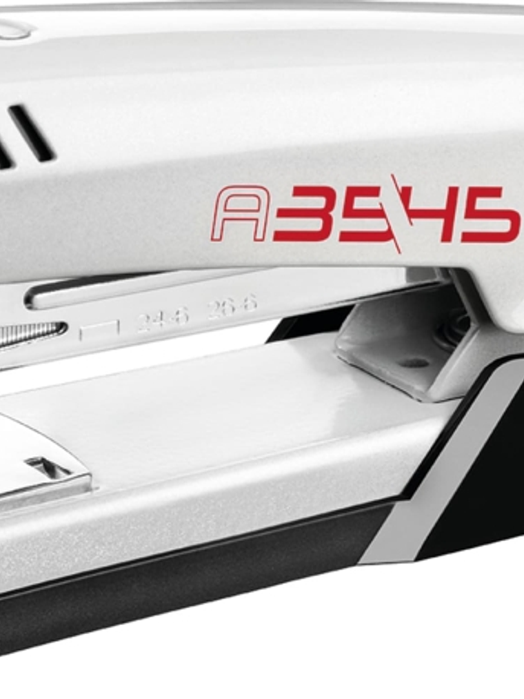 Maped Half Strip A-3545 Grapadora Metalica de Sobremesa - Hasta 25 Hojas a la Vez - Admite Grapas 24/6 y 26/6 - Grapado Abierto y Cerrado - Color Blan 1