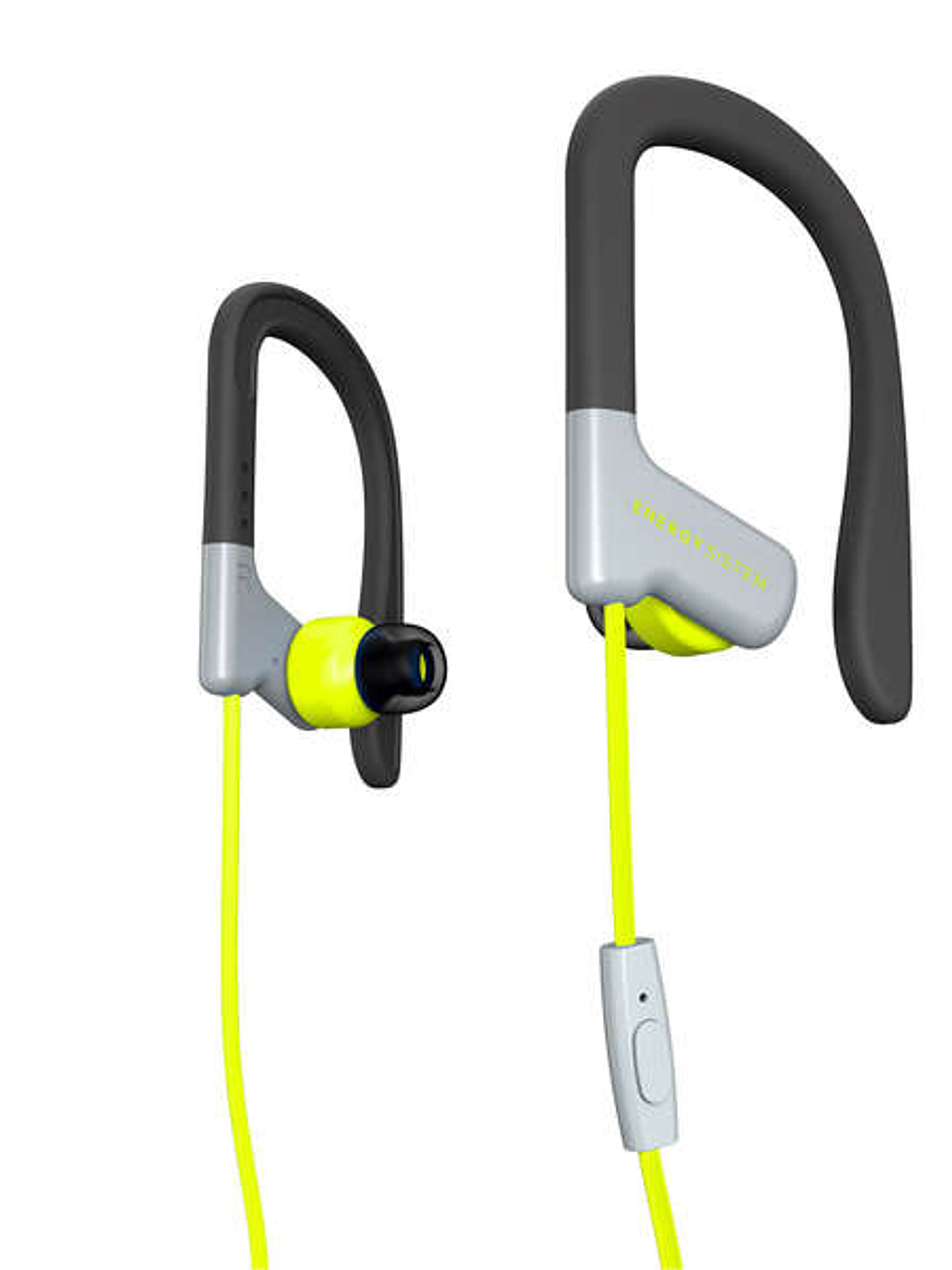 Energy Sistem Auriculares Sport 1 Microfono - Ajuste Seguro - Resistente al Sudor - Control de Conversacion - Microfono - Color Amarillo 1