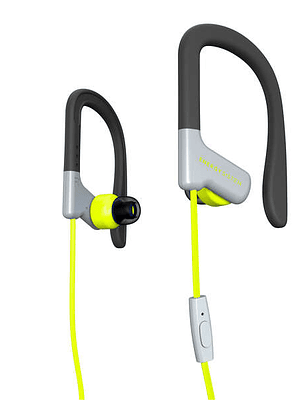 Energy Sistem Auriculares Sport 1 Microfono - Ajuste Seguro - Resistente al Sudor - Control de Conversacion - Microfono - Color Amarillo