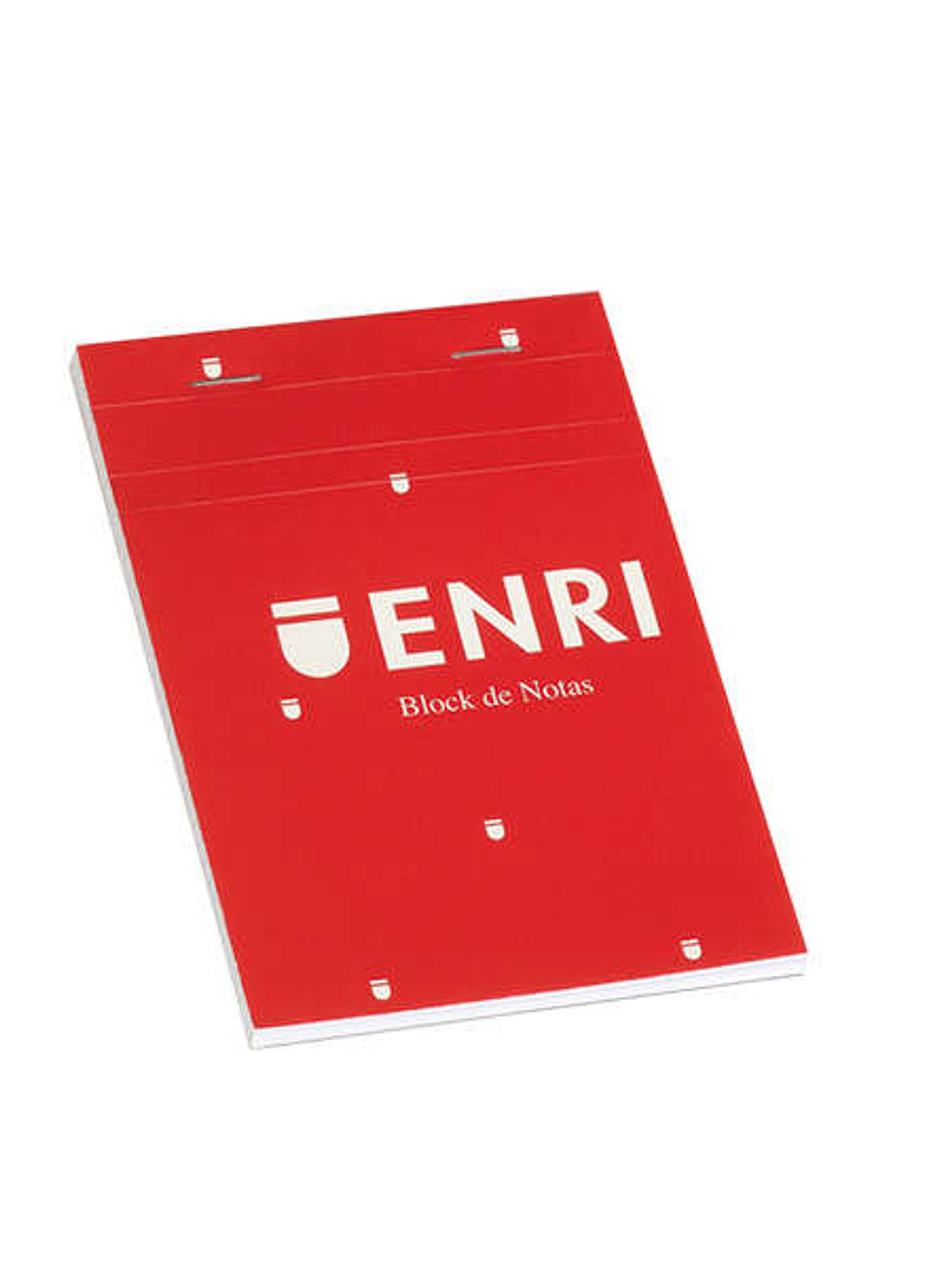 Enri Bloc de Notas Grapado Formato A6 Liso - 80 Hojas Microperforadas - Tapa Blanda Roja 1